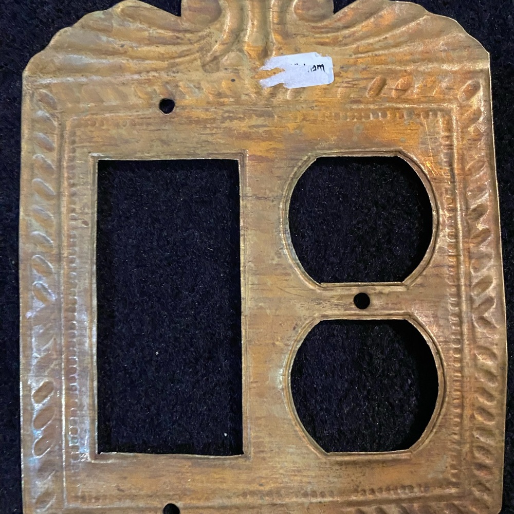 Antique Brass hand made Switch Plate Cover